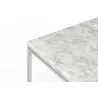 TemaHome Gleam 20x20 Marble Top Side Table in White Marble & Chrome - Tabletop Angle - TemaHome Gleam 20x20 Marble Top Side Table in White Marble & Chrome - Tabletop Angle