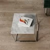 TemaHome Gleam 20x20 Marble Top Side Table in White Marble & Chrome - Lifestyle - TemaHome Gleam 20x20 Marble Top Side Table in White Marble & Chrome - Lifestyle