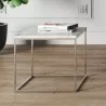 TemaHome Gleam 20x20 Marble Top Side Table in White Marble & Chrome - Lifestyle 2 - TemaHome Gleam 20x20 Marble Top Side Table in White Marble & Chrome - Lifestyle 2