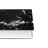 TemaHome Gleam 47x30 Marble Top Coffee Table in Black Marble & Chrome - Table Edge