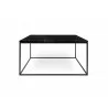 TemaHome Gleam 30x30 Marble Top Coffee Table in Black Marble & Black - Front - TemaHome Gleam 30x30 Marble Top Coffee Table in Black Marble & Black - Front