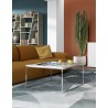 TemaHome Gleam 30x30 Marble Top Coffee Table in White Marble & Chrome - Lifestyle