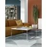 TemaHome Gleam 30x30 Marble Top Coffee Table in White Marble & Chrome - Lifestyle - TemaHome Gleam 30x30 Marble Top Coffee Table in White Marble & Chrome - Lifestyle