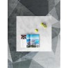 TemaHome Gleam 30x30 Marble Top Coffee Table in White Marble & Chrome - Lifestyle Top View