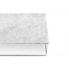 TemaHome Gleam 47x30 Marble Top Coffee Table in White Marble & Chrome - Table Edge