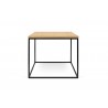 TemaHome Gleam 20x20 Wood Top Side Table in Oak & Black - Front 