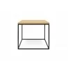 TemaHome Gleam 20x20 Wood Top Side Table in Oak & Black - Front  - TemaHome Gleam 20x20 Wood Top Side Table in Oak & Black - Front 