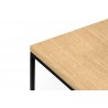 TemaHome Gleam 20x20 Wood Top Side Table in Oak & Black - Table Edge Close-up