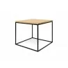 TemaHome Gleam 20x20 Wood Top Side Table in Oak & Black - Angled - TemaHome Gleam 20x20 Wood Top Side Table in Oak & Black - Angled