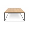 TemaHome Gleam 30x30 Wood Top Coffee Table in Oak & Black - Front 