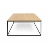 TemaHome Gleam 30x30 Wood Top Coffee Table in Oak & Black - Front  - TemaHome Gleam 30x30 Wood Top Coffee Table in Oak & Black - Front 