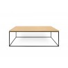 TemaHome Gleam 47x30 Wood Top Coffee Table in Oak & Black - Side