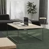 TemaHome Gleam 47x30 Wood Top Coffee Table in Oak & Black - Lifestyle - TemaHome Gleam 47x30 Wood Top Coffee Table in Oak & Black - Lifestyle