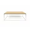 TemaHome Gleam 47x30 Wood Top Coffee Table in Oak & Chrome - Side - TemaHome Gleam 47x30 Wood Top Coffee Table in Oak & Chrome - Side