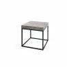 TemaHome Petra End Table in Concrete Look & Black - Angled View - TemaHome Petra End Table in Concrete Look & Black - Angled View