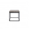 TemaHome Petra End Table in Concrete Look & Black - Front