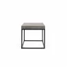 TemaHome Petra End Table in Concrete Look & Black - Front - TemaHome Petra End Table in Concrete Look & Black - Front