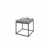 TemaHome Petra End Table in Concrete Look & Black - Angled with Contents - TemaHome Petra End Table in Concrete Look & Black - Angled with Contents