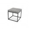 TemaHome Petra End Table in Concrete Look & Black - Top Angled