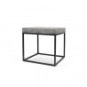 TemaHome Petra End Table in Concrete Look & Black - Side Angled