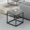 TemaHome Petra End Table in Concrete Look & Black - Lifestyle