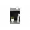TemaHome Klaus Side Table in Concrete Look & Pure Black - Front Angle - TemaHome Klaus Side Table in Concrete Look & Pure Black - Front Angle