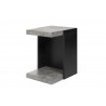 TemaHome Klaus Side Table in Concrete Look & Pure Black - Angled View