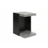 TemaHome Klaus Side Table in Concrete Look & Pure Black - Right Side Angle - TemaHome Klaus Side Table in Concrete Look & Pure Black - Right Side Angle