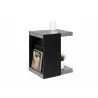 TemaHome Klaus Side Table in Concrete Look & Pure Black - Shelf Angled View - TemaHome Klaus Side Table in Concrete Look & Pure Black - Shelf Angled View
