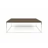 TemaHome Gleam 47x30 Wood Top Coffee Table in Walnut & Chrome - Front - TemaHome Gleam 47x30 Wood Top Coffee Table in Walnut & Chrome - Front