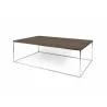 TemaHome Gleam 47x30 Wood Top Coffee Table in Walnut & Chrome - Angled - TemaHome Gleam 47x30 Wood Top Coffee Table in Walnut & Chrome - Angled