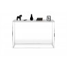 TemaHome Gleam Marble Top Console in White Marble & Chrome - Front with Contents