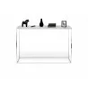 TemaHome Gleam Marble Top Console in White Marble & Chrome - Front with Contents - TemaHome Gleam Marble Top Console in White Marble & Chrome - Front with Contents
