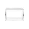 TemaHome Gleam Marble Top Console in White Marble & Chrome - Front