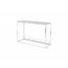 TemaHome Gleam Marble Top Console in White Marble & Chrome - Angled