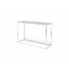 TemaHome Gleam Marble Top Console in White Marble & Chrome - Angled - TemaHome Gleam Marble Top Console in White Marble & Chrome - Angled