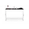 TemaHome Gleam Marble Top Console in Black Marble & Chrome - Front with Contents