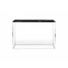 TemaHome Gleam Marble Top Console in White Marble & Black - Front - TemaHome Gleam Marble Top Console in White Marble & Black - Front