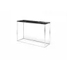 TemaHome Gleam Marble Top Console in White Marble & Black - Angled - TemaHome Gleam Marble Top Console in White Marble & Black - Angled