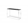 TemaHome Gleam Marble Top Console in Black Marble & Chrome - Angled