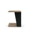 TemaHome Albi Side Table in Walnut & Black - Side - TemaHome Albi Side Table in Walnut & Black - Side