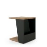 TemaHome Albi Side Table in Walnut & Black - Back Angled