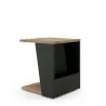TemaHome Albi Side Table in Walnut & Black - Back Angled - TemaHome Albi Side Table in Walnut & Black - Back Angled