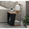 TemaHome Albi Side Table in Walnut & Black - Lifestyle