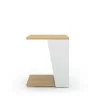TemaHome Albi Side Table in Light Oak & White - Side - TemaHome Albi Side Table in Light Oak & White - Side
