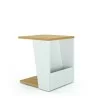 TemaHome Albi Side Table in Light Oak & White - Back Angled - TemaHome Albi Side Table in Light Oak & White - Back Angled