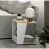 TemaHome Albi Side Table in Light Oak & White - Lifestyle  - TemaHome Albi Side Table in Light Oak & White - Lifestyle 