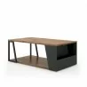TemaHome Albi Coffee Table in Walnut & Black - Angled - TemaHome Albi Coffee Table in Walnut & Black - Angled