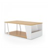 TemaHome Albi Coffee Table in Light Oak & White - Angled