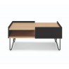 TemaHome Nina Coffee Table in Light Oak & Pure Black - Front